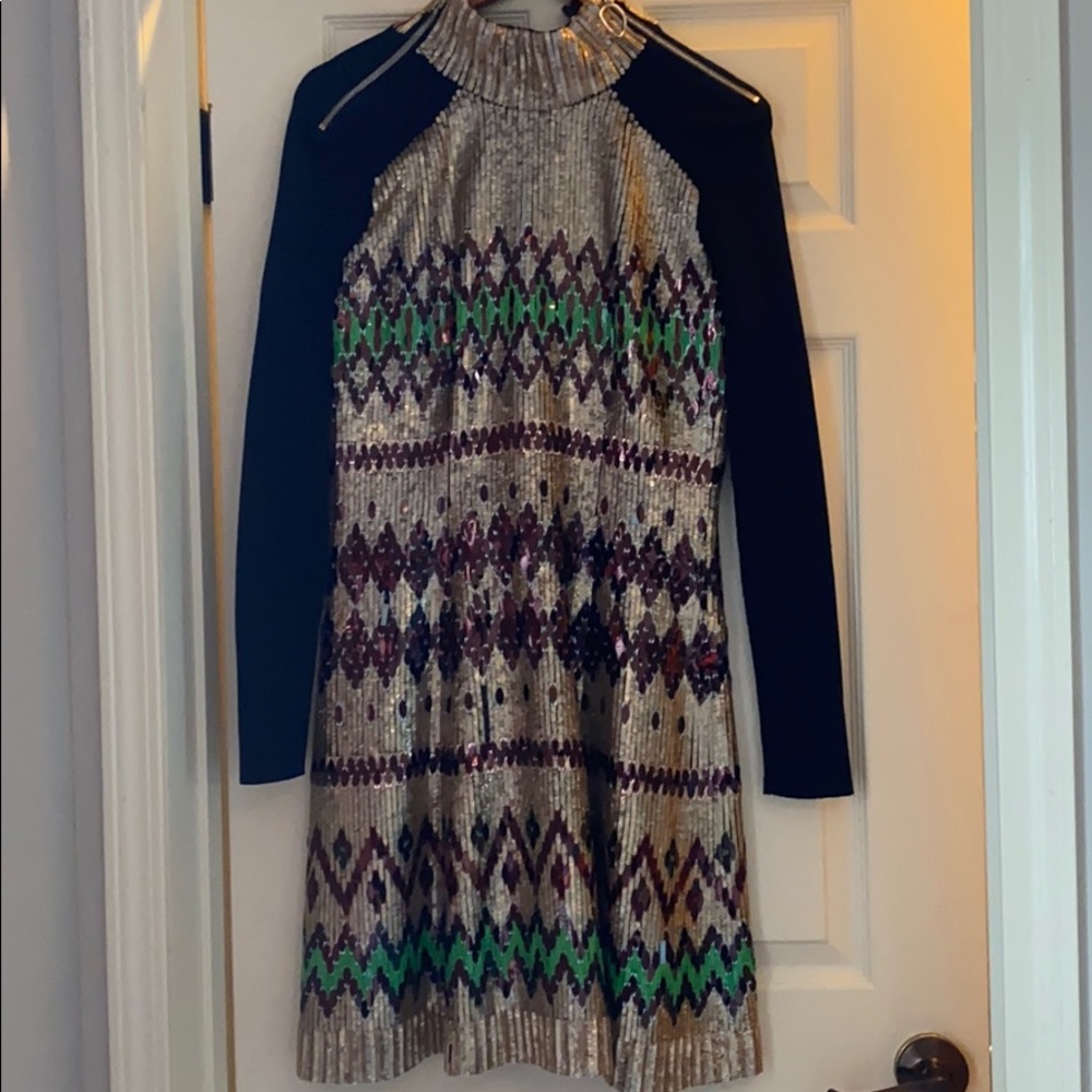 2015 pre fall Dior Navy sequin dress